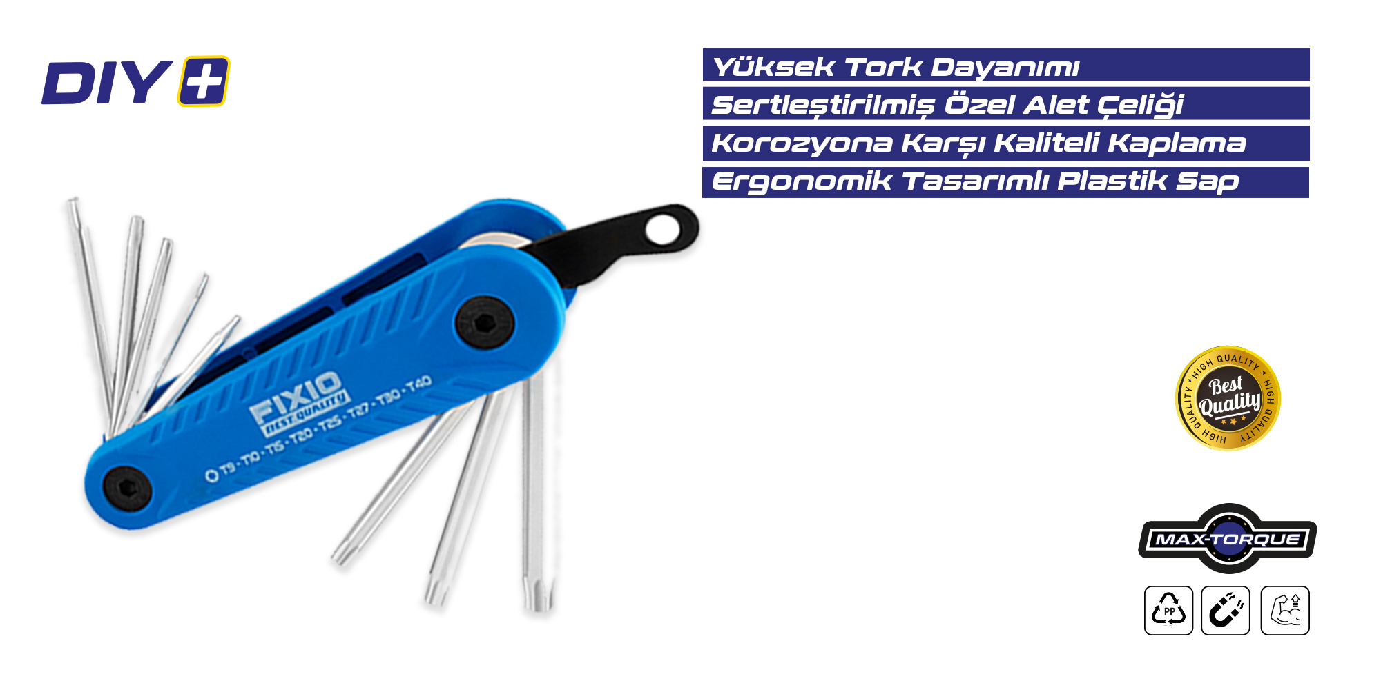 8 Parça Çakı Torx Allen Anahtar Takımı